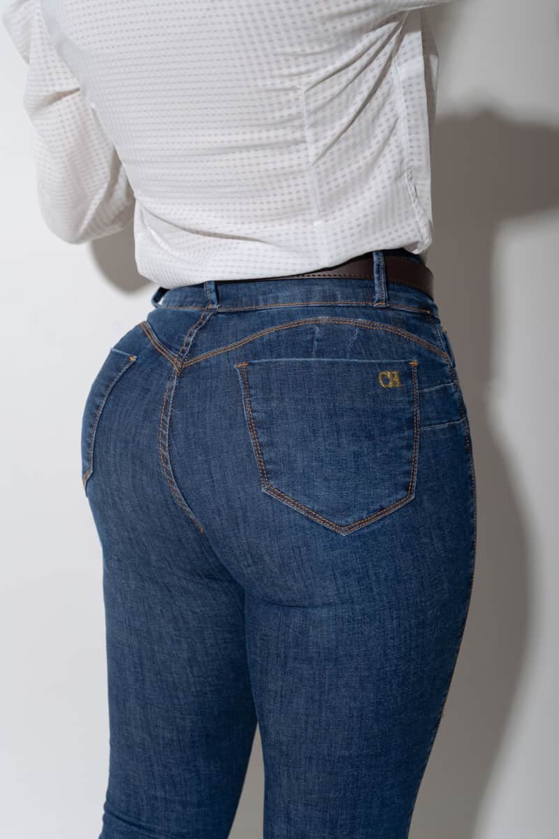 Calça Ultra Modeladora Skinny Cós Largo Com Cinto JEB115