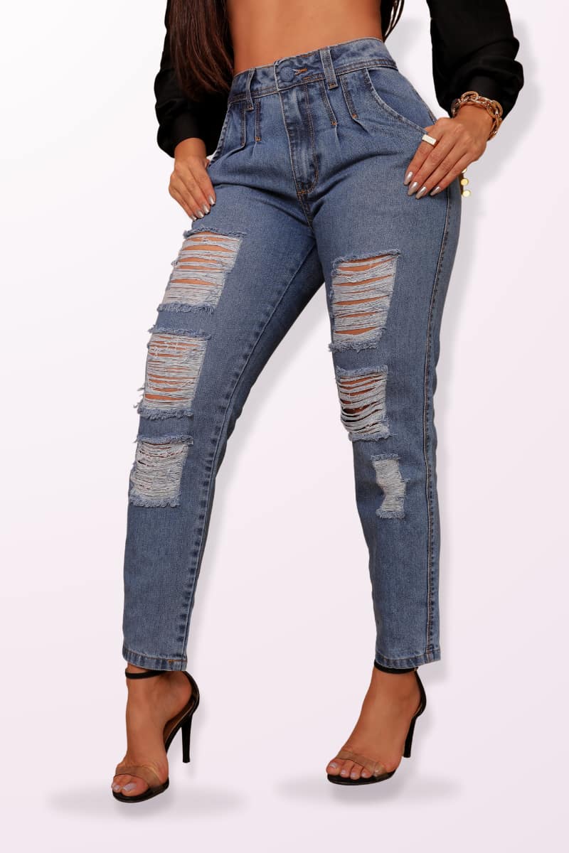 Calça Jeans Mom Modeladora Mega Bumbum JEB40