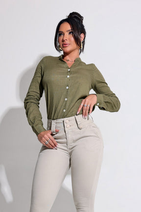 Calça Jeans Ultra Modeladora Nude Que Não Marca JEB094